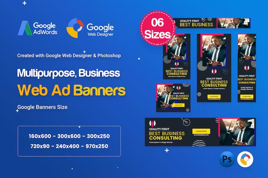 Multi-Purpose Banners HTML5 D74 Ad – GWD & PSD Latest Version