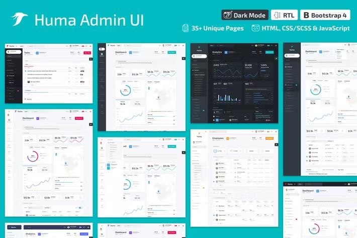 Huma Admin Dashboard PRO – Bootstrap 4 Admin Template Latest Version